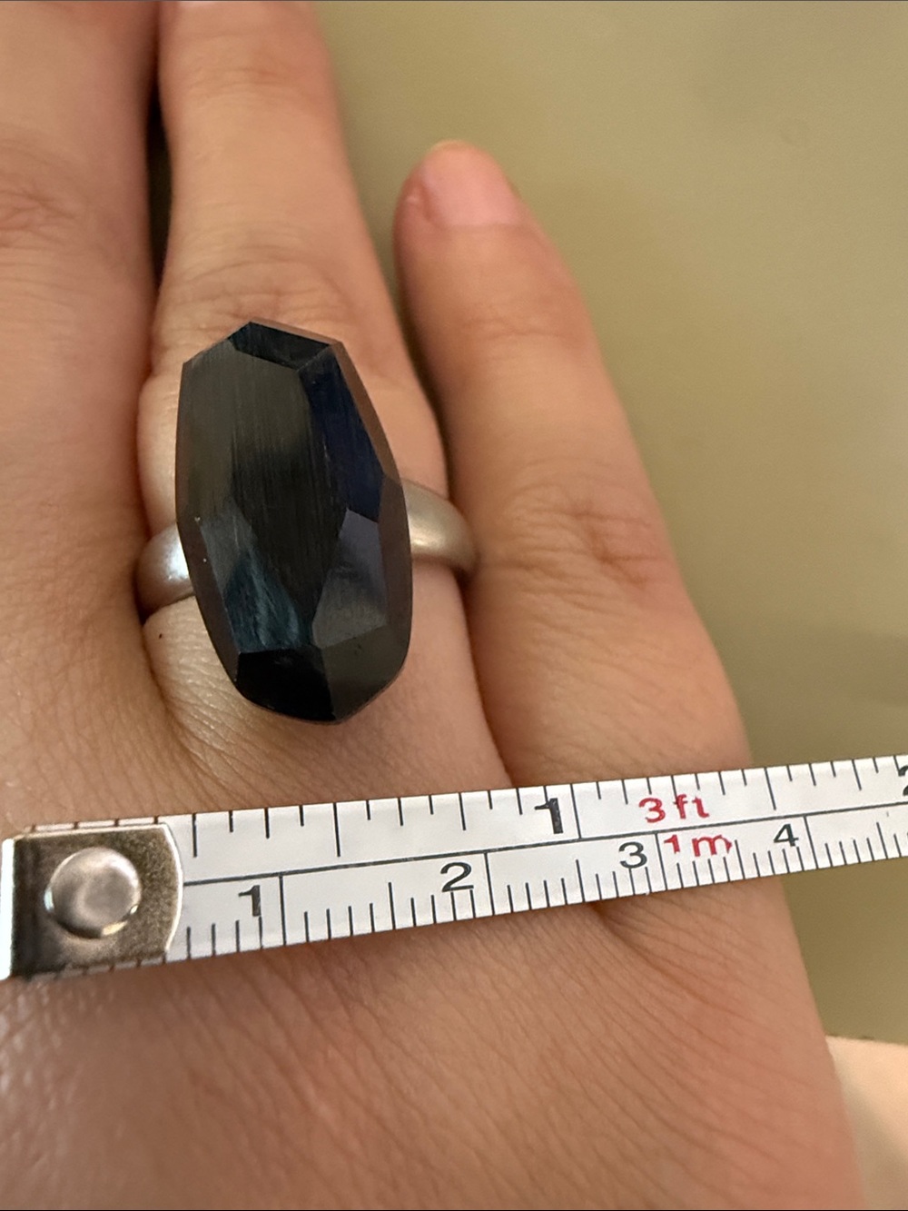 Kendra Scott Faceted Black Statement Ring